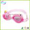 Lovely soft silicone cartoon kids swimming goggles
