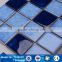 Simple pictures pattern blue pool glaze ceramic mosaic tile
