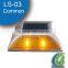 Factory outlet aluminum double side LED luminous colorful solar stud