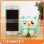 Creative cartoon cute owl magnetic phone holder , multi-function lazy piggy bank car phone holder