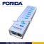 Forida 10 port LED light high power usb hub, usb hub for mac