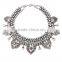 Alloy gun black heavy choker necklace, antique choker necklace, baroque necklace