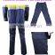 100% cotton hi-vis yellow two tone safety work uniform