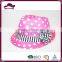 Top selling girls lovely pink wave point fedora hat in Alibaba