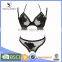 Oem Service Polyester Fashion Ladies Sexy Net Bra Sets Panty Set