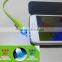 Flat Noodle Design High quality Fashionable Colorful Micro USB cable With Led Light for all Smart Phone