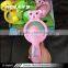 plastic dynamo hand press portable mini fan for kids