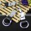 Car leather keychain /cheap car leather keychain with double ring