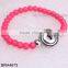 Hot New Products for 2015 With Snap Button Charm Colorful Bead Bracelet DIY Handmade Bracelet