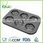 Non-Stick Carbon Steel 6 Cups Rose Tartlet Pan