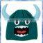 boys knit hat with horns/monster beanie hat/fashion monster hat