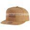 wholesale short brim leather patch suede snap back cap