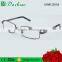 Good quality metal frame PC temple western style reading glasses with match pouch