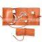 Leather phone Charger Roll Up bag