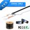 yueyangxing Rgseries RG59 copper al foil braid coaxial cable PE PVC