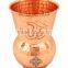 IndianArtVilla Pure Copper Hammered Om Symbol Mathat Glass 375 ML - Poojan Temples Spritual Activities Decorative Gift Item