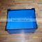 High quality blue small rigid foldable collapsible plastic storage turnover box for parts