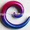 Fashionable UV acrylic body piercing jewelry ear spiral