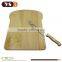 new shape rubber wood chesse board and cheese fork