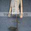 male torso dress form with wooden arms & base
