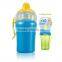 High quality ECO pink handle free plastic baby feeding bottle with cover china whoselase