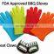 Wholesale custom amazon hot products FDA food grade best heat resistant silicone gloves
