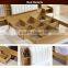 Wood Bed Set With Synthetic Headboard