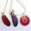 Mixed Colors Natural Agate Slice Pendant
