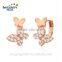 Rose Gold Pave Diamond Ear Cuff butterfly shaped Jewelry wholesale 925 silver earring