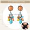 European and American fashion big earrings manufacturers selling Colored water drop gem luxury exaggerated earrings