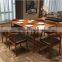 Wooden dining table set antique european style for living room