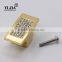Zamak cabinet pull handle door lock knobs with crystal