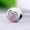 X123I Rhodium S925 Engraved LUCK College Team Wholesale Initital Good Luck Charms
