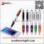 Multi Function Ball Pen With Screen Cleaner Stylus Touch Plastic Pen