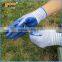 BSSAFETY zebra wrinkle line nylon polyester knitted nitrile coated glove cheapest safety glove from factory