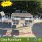 Modern dining table set plastic wood garden dining furniture