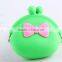 Silicone Purse with 3D Butterfly Knot/ Coin Purse