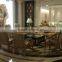 3-seats wood sofa in gold color for star project usgae