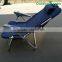 Navy Blue Aluminum Folding Backpack Chair with Plastic Armrest