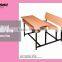 Good Quality Classroom Chair Metal Frame Wooden Double Student Desk And Bench