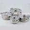 8pcs stainless steel cookware set/ soup pot set with stainless steel lids