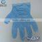 Wholesale disposable blue color PE or poly gloves with embossed clear blue pe glove