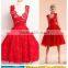 Formal Evening Lace Red Long Dress Party Ball Gown Skirt Sexy Outfit Sleeveless dress