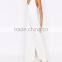 New Arrival Bridal Jumpsuit With Detachable Cape Deep V Neck Maxi Dress White Elegant Slip Dress