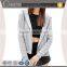 loose drop shoulder front zipper wool-blend sweater hooded cardigan with pockets