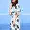 Z&M 2017 women maxi beach dress ladies skirt top Lady's floral skirt