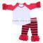 Cute infant girl clothing cold shoulder girl icing t shirt sets girl ruffle pants outfits