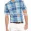 Orange Skinny Short Sleeve check Buttoned Shirt