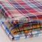 long sleeve custom quaity plaids flannel clothes cotton yarn dyed shirt grey fabric