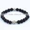 European Black Lava Rock Beads Bracelet with Buddha Head Bracelet